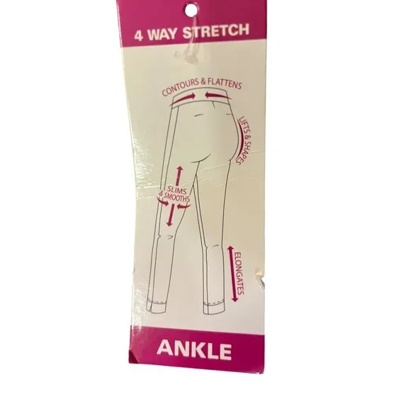 Slim Factor by Investments Plus Womens Ankle Pants 3X NEW Pull-On Blues - Picture 6 of 16